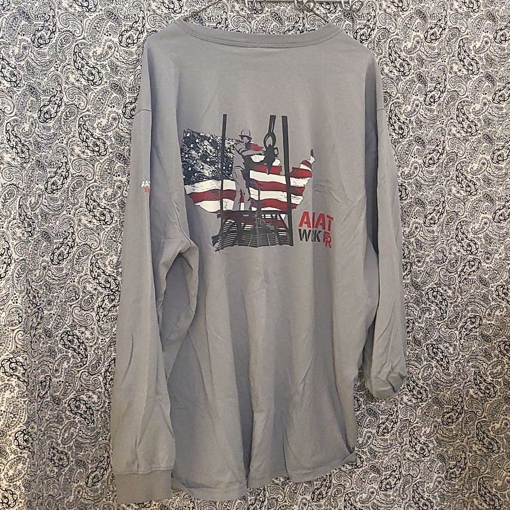ARIAT FR FLAME RESISTANT long sleeve t shirt XXL gray